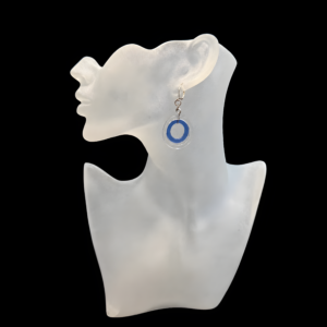 Artisan Glass Blue Circle Earrings