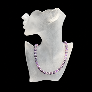 Amethyst with Artisan Glass Donuts