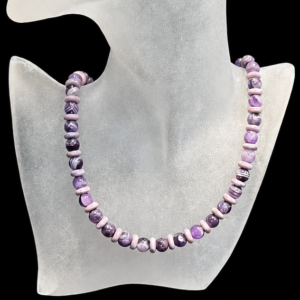Amethyst with Artisan Glass Donuts