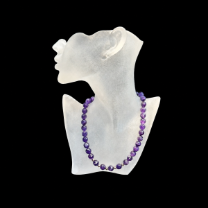 Dark Amethyst Beaded Necklace