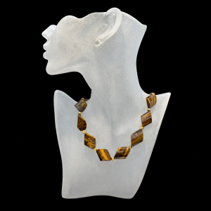 Faceted Twisted Tiger Eye Necklace