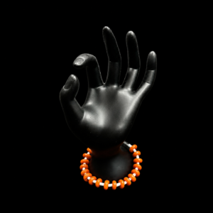 Orange Artisan Glass Beaded Bracelet