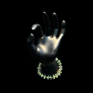 Yellow Clear Artisan Glass Beaded Bracelet