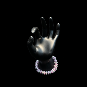 Pink Artisan Glass Beaded Bracelet