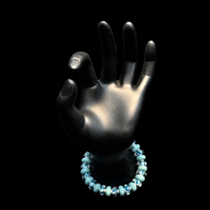 Caribbean Blue Artisan Glass Beaded Bracelet