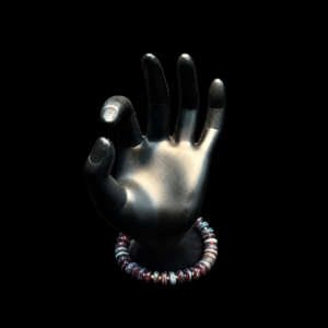 Burgundy Artisan Glass Beaded Bracelet