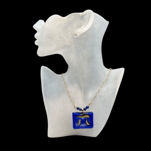 Judaica Stylized Chai of Fused Glass