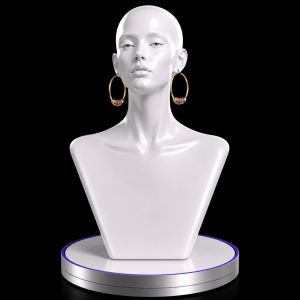 Large Hoop Earrings with Red Crystal Rondelles