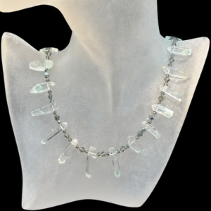 Spiritual Green Phantom Quartz Points Necklace
