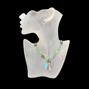Statement Pendant Necklace of Large Swarovski Shell Shortened