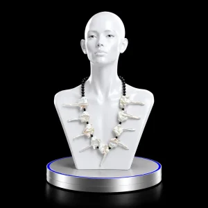 Striking Uniquely Shaped Pearl Necklace