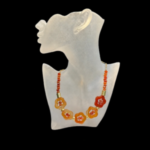 Carnelian Flower Necklace