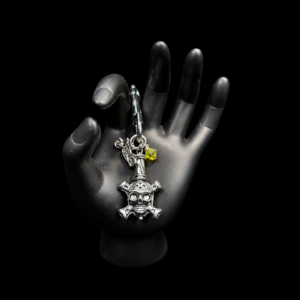 SS Skull and Motorcycle Clip Charm Hand