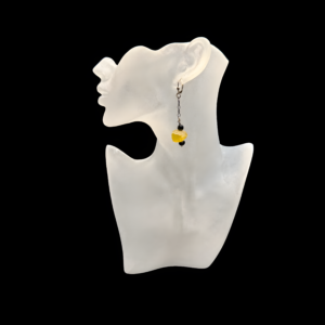Amber & Onyx Earrings