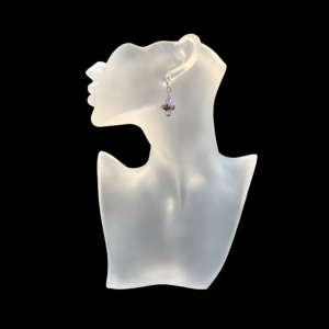 Lavender Murano Glass Drop Earrings